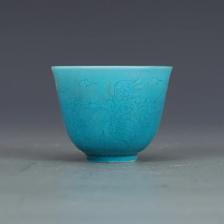 Daming Chenghua Emerald Yellow Glaze Carved Dragon Cup Antique Porcelain Collection 
Daming Chenghua Emerald Yellow Glaze Carved Dragon Cup Antique Porcelain Collection