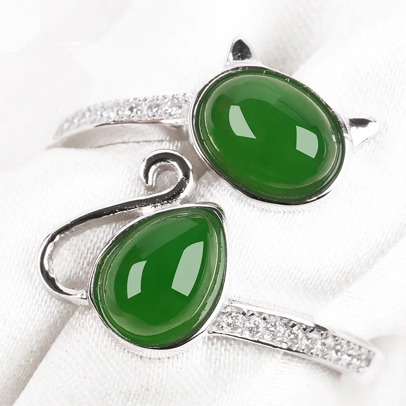 NATURAL BRAND GREEN JADE RINGS JASPER CAT JADE RING WITH 925 STERLING SILVER RING FOR WOMEN RINGS JADEITE JADE JEWELRY 925 RING
NATURAL BRAND GREEN JADE RINGS JASPER CAT JADE RING WITH 925 STERLING SILVER RING FOR WOMEN RINGS JADEITE JADE JEWELRY 925 RING