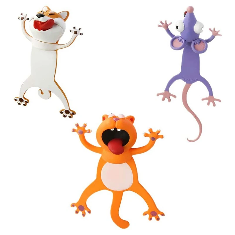 3PCS 3D Cartoon Animal Bookmark Novelty Cute Funny Wacky Bookmark Book Friend Bookmark for Kids Students Stationery
3PCS 3D Cartoon Animal Bookmark Novelty Cute Funny Wacky Bookmark Book Friend Bookmark for Kids Students Stationery