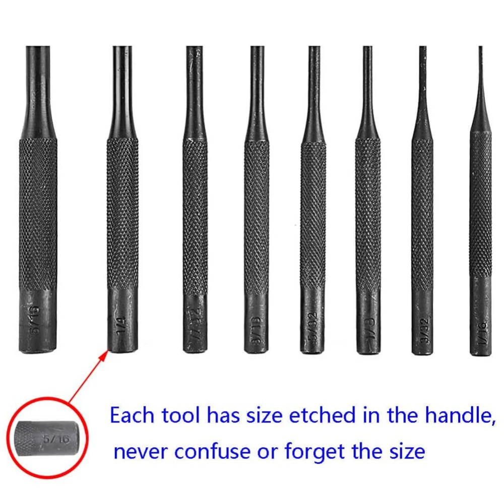 8Pcs Professional Roll Pin Spring Punch Set Bolt Catch Roll Up Case Roll Pin Punch Tool Pins Grip With Carry Bag
8Pcs Professional Roll Pin Spring Punch Set Bolt Catch Roll Up Case Roll Pin Punch Tool Pins Grip With Carry Bag
