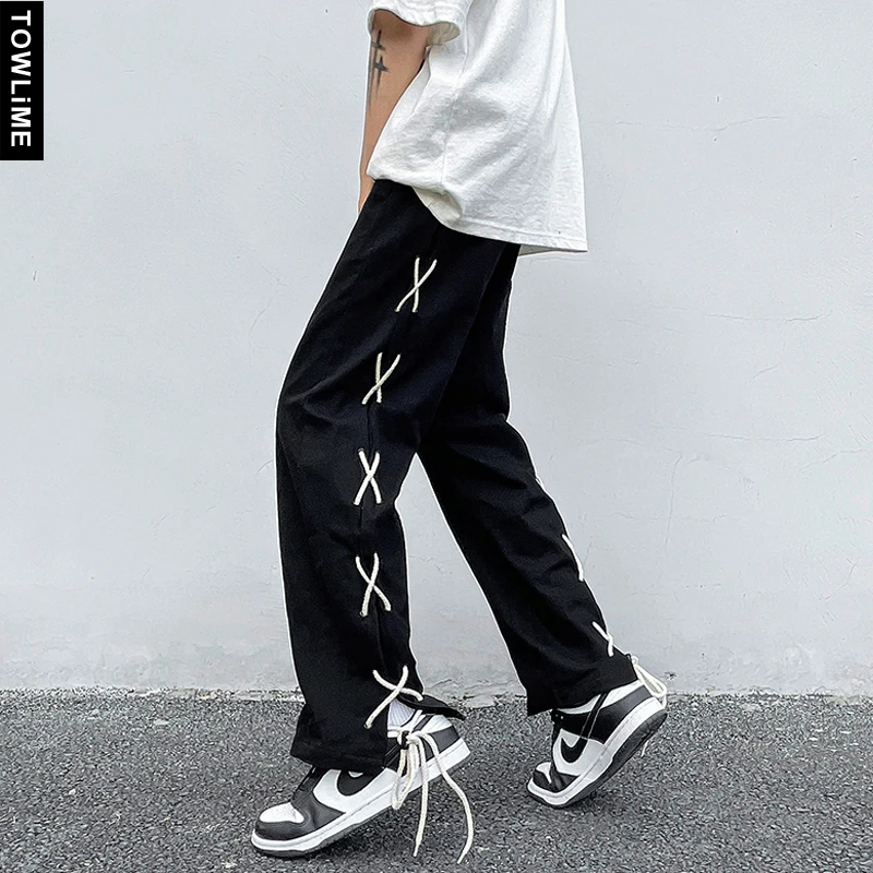 Harajuku Joggers Men Casual Pants Wide Leg Trousers Fashion Hip Hop Side Tether Streetwear Loose Sweatpants
Harajuku Joggers Men Casual Pants Wide Leg Trousers Fashion Hip Hop Side Tether Streetwear Loose Sweatpants