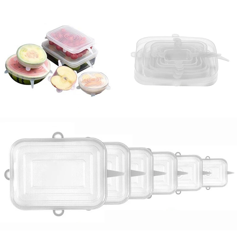 6Pcs Food Silicone Fresh Cover Stretch Lids Flexible Reusable Seal Bowl Microwave Cover Kitchen Wrap Fresh Keeping Silicone Caps
6Pcs Food Silicone Fresh Cover Stretch Lids Flexible Reusable Seal Bowl Microwave Cover Kitchen Wrap Fresh Keeping Silicone Caps