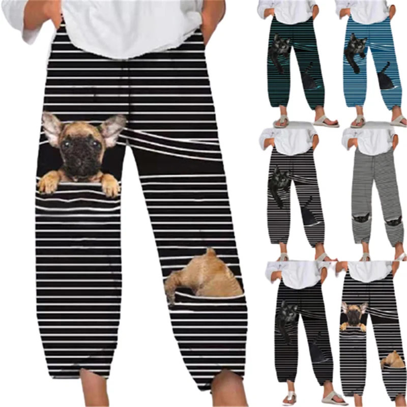 Womens Spring Summer Pants Casual Cute Cartoon Print Elastic waist Trousers Oversize Loose Beach Wide Leg Pants Plus Size S-5XL
Womens Spring Summer Pants Casual Cute Cartoon Print Elastic waist Trousers Oversize Loose Beach Wide Leg Pants Plus Size S-5XL