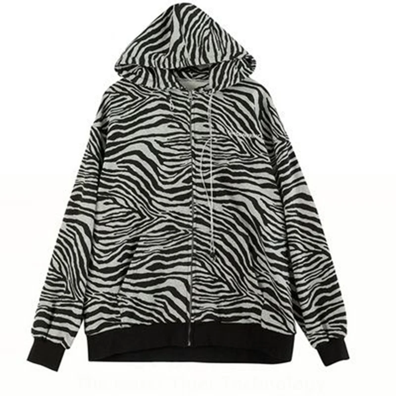 With Hat Hoodies Women Ins Streetwear Leisure Zip-up Oversize Simple Black Blue Zebra Pattern Hip Hop Stripe All-match Trendy
With Hat Hoodies Women Ins Streetwear Leisure Zip-up Oversize Simple Black Blue Zebra Pattern Hip Hop Stripe All-match Trendy