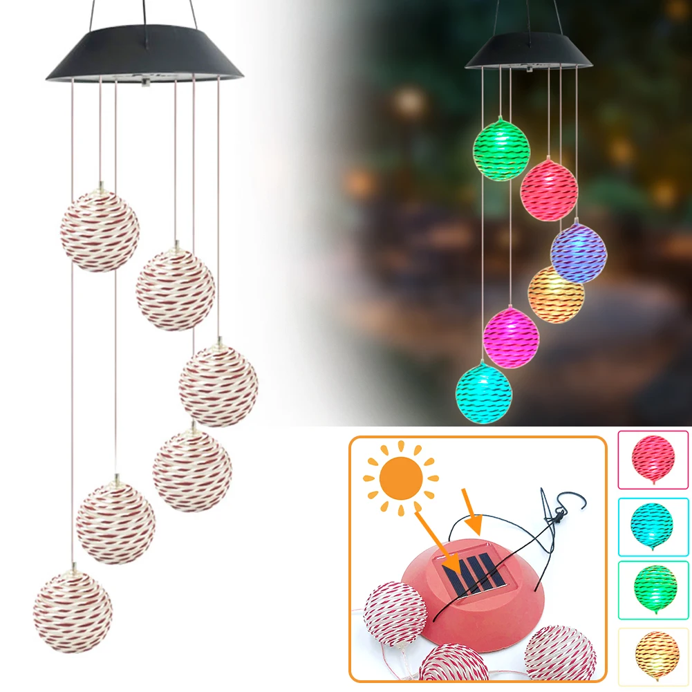 Solar Powered Wind Chime Light LED Garden Hanging Spinner Lamp Yard Garden Decoration Birthday Gifts to Friends and Best Wishes
Solar Powered Wind Chime Light LED Garden Hanging Spinner Lamp Yard Garden Decoration Birthday Gifts to Friends and Best Wishes