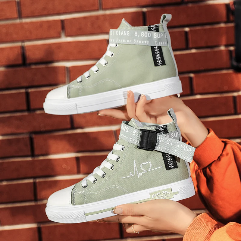 Кеды для женщин и мужчин, Вулканизированная подошва, высокие дышащие кроссовки, на шнуровке, Повседневная парусиновая обувь, Размеры 35-44 
Кеды для женщин и мужчин, Вулканизированная подошва, высокие дышащие кроссовки, на шнуровке, Повседневная парусиновая обувь, Размеры 35-44