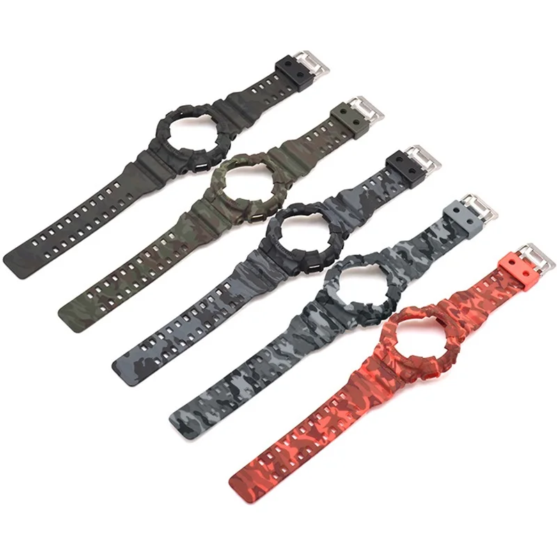 Спортивный водонепроницаемый резиновый ремешок чехол для часов Casio g-shock GA100 GA110