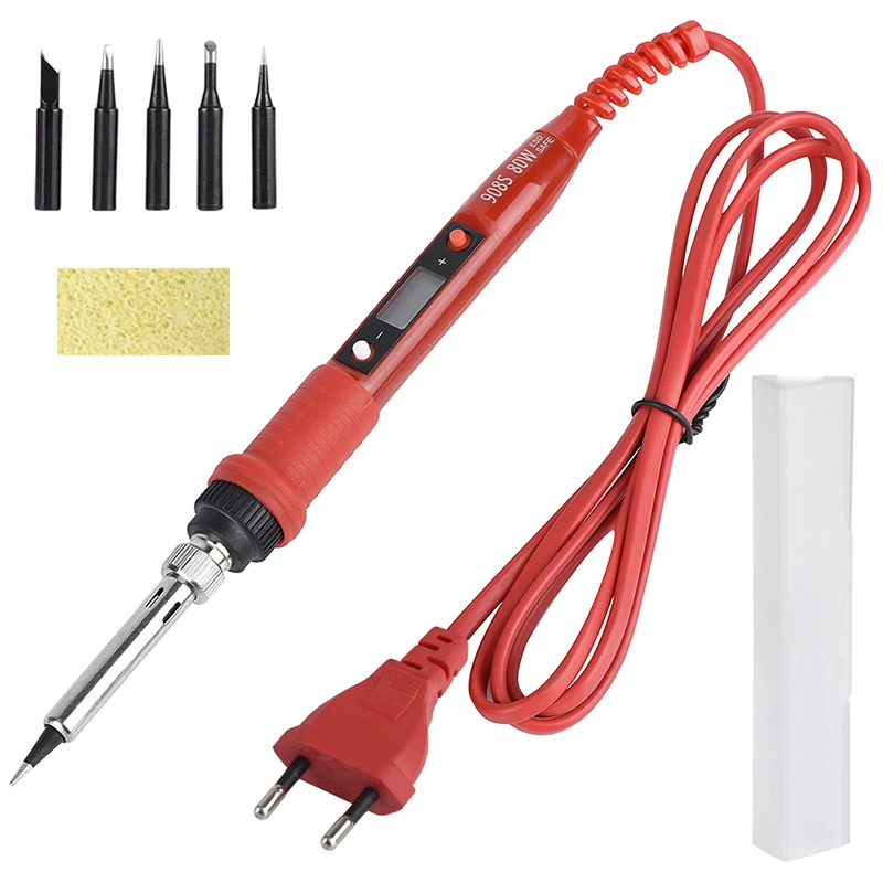 220V 80W LCD Electric Soldering Iron Adjustable Temperature Tool with Soldering Iron Tips KSI999
220V 80W LCD Electric Soldering Iron Adjustable Temperature Tool with Soldering Iron Tips KSI999
