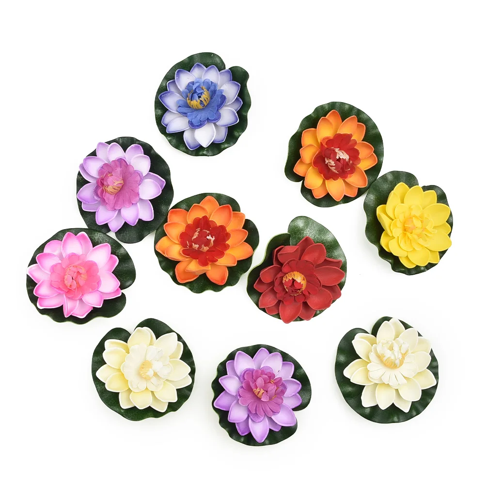 10pcs Artificial EVA Fake Lotus-Leaf Flowers Water Lily Floating Pool Plants Decor Simulation Lotus 10cm
10pcs Artificial EVA Fake Lotus-Leaf Flowers Water Lily Floating Pool Plants Decor Simulation Lotus 10cm