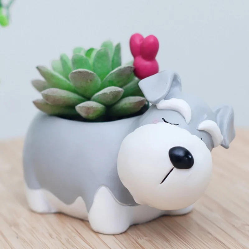 Цветочная ваза с мультяшными собаками полимерный суккулент в форме животного