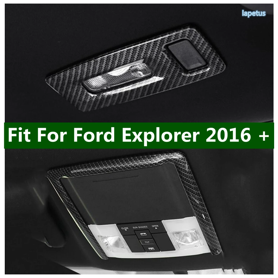 

Auto Front / Rear Ceiling Roof Reading Light Lamp Trim Cover Frame Interior Mouldings Styling ABS For Ford Explorer 2016 - 2018