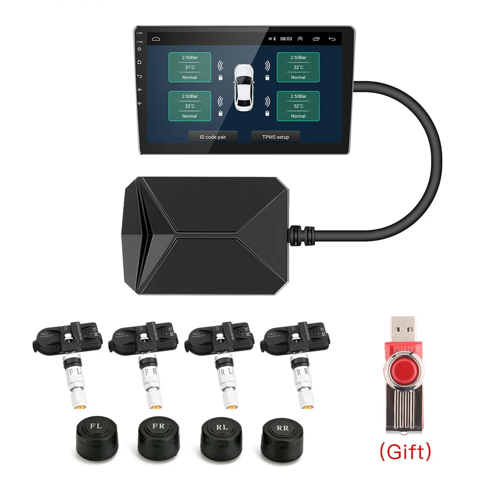 NEW USB Android Tire Pressure Alarm 5V Internal Sensors Solar Charging Tire Monitoring System WaterproofTPMS 
NEW USB Android Tire Pressure Alarm 5V Internal Sensors Solar Charging Tire Monitoring System WaterproofTPMS