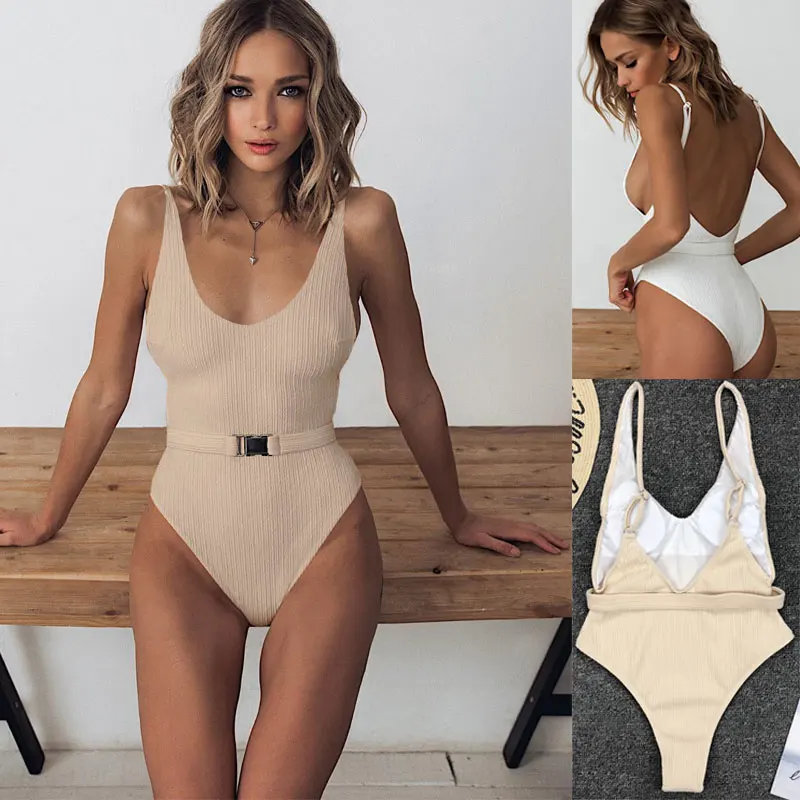 Summer Sexy Women's Solid Swimwear Women One-Piece Swimsuit with belt Woman Beach Swimming Suit Push Up Beachwear Bodysuit 2021
Summer Sexy Women's Solid Swimwear Women One-Piece Swimsuit with belt Woman Beach Swimming Suit Push Up Beachwear Bodysuit 2021