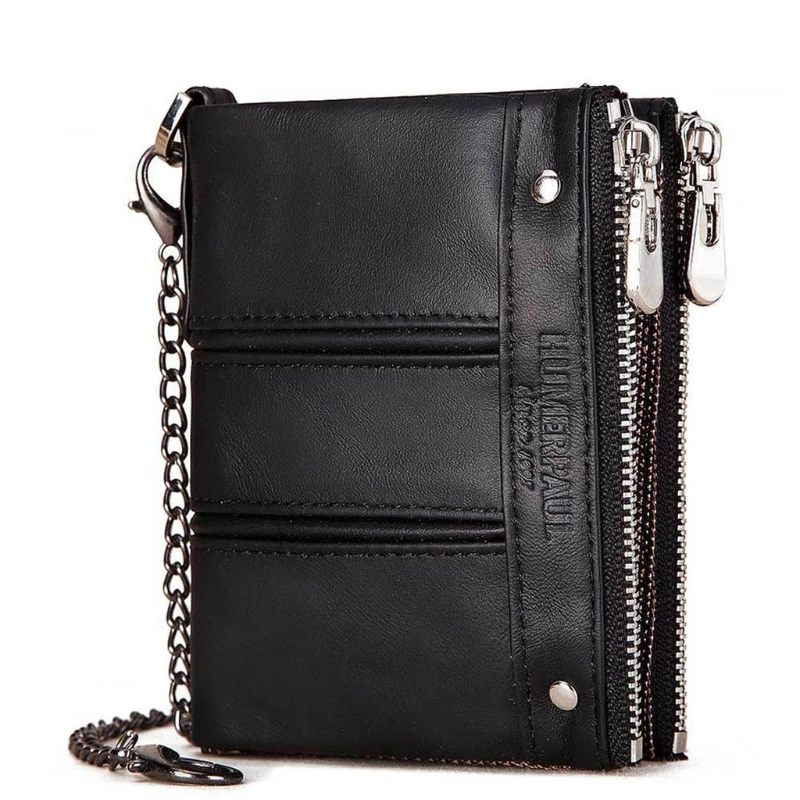 Card Leather Bifold Wallet RFID Blocking Double Zipper Coin Purse Cash Pocket X5XA
Card Leather Bifold Wallet RFID Blocking Double Zipper Coin Purse Cash Pocket X5XA