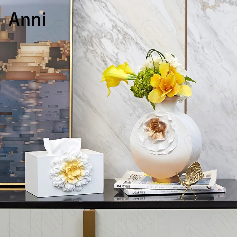 Creative Resin Relief Vase Nordic Modern Dried Flowers Vases Desktop Rose Decorative Tissue Box Ornaments Living Room Decoration
Creative Resin Relief Vase Nordic Modern Dried Flowers Vases Desktop Rose Decorative Tissue Box Ornaments Living Room Decoration