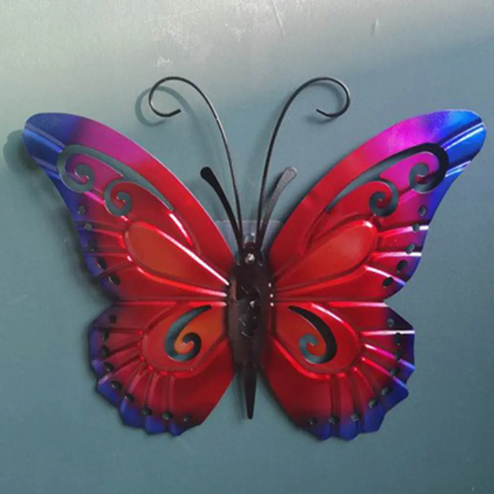 2pcs Metal Butterfly Wall Decor Outdoor Wall Art Metal Colorful Hanging Double Wings Butterflies Art Decor For Home Garden 
2pcs Metal Butterfly Wall Decor Outdoor Wall Art Metal Colorful Hanging Double Wings Butterflies Art Decor For Home Garden