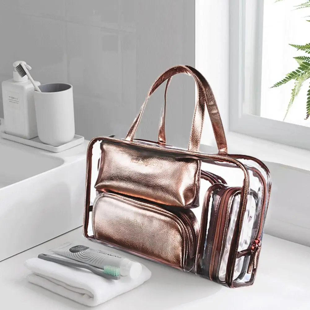 5 In 1 Cosmetic Bag Transparent PVC Storage Bags Travel Organizer Clear Makeup Bag Beauty Case Toiletry Bag Handbag
5 In 1 Cosmetic Bag Transparent PVC Storage Bags Travel Organizer Clear Makeup Bag Beauty Case Toiletry Bag Handbag