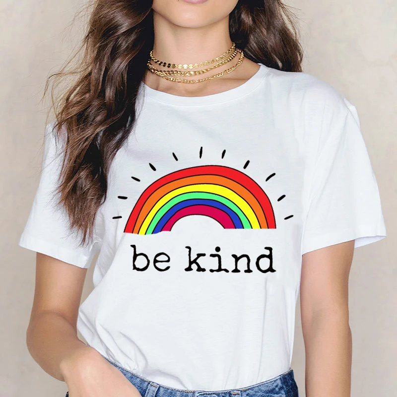 Young Girl Tshirt Be Kind Funny Cartoon Rainbow Graphic Tops Y2k Aesthetic Ulzzang Fashion Kawaii Clothing Casual Loose Tops Tee
Young Girl Tshirt Be Kind Funny Cartoon Rainbow Graphic Tops Y2k Aesthetic Ulzzang Fashion Kawaii Clothing Casual Loose Tops Tee