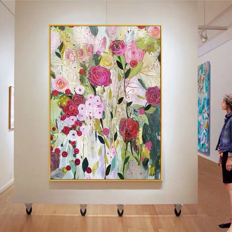 Modern Artist Painted Abstract Rose Garden Oil Painting On Canvas Wall Art Frameless Picture Decor For Living Room Home Gift
Modern Artist Painted Abstract Rose Garden Oil Painting On Canvas Wall Art Frameless Picture Decor For Living Room Home Gift