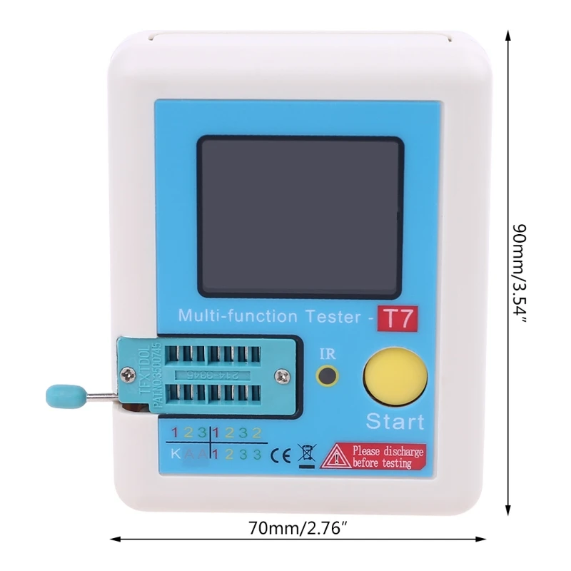 LCR-T7 High Speed Transistor Tester Full Screen Graphic Display Multi-function Tester TFT Diode Transistor Capacitance Meter
LCR-T7 High Speed Transistor Tester Full Screen Graphic Display Multi-function Tester TFT Diode Transistor Capacitance Meter