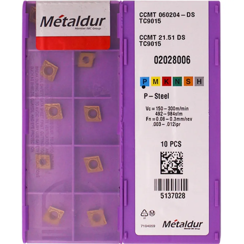 CCMT060204-DS/CCMT09T304-DS/CCMT09T308-DS TC9015 TC9025 CCMT21.51 CCMT32.51 CCMT32.52 CNC carbide inserts 10PCS/BOX
CCMT060204-DS/CCMT09T304-DS/CCMT09T308-DS TC9015 TC9025 CCMT21.51 CCMT32.51 CCMT32.52 CNC carbide inserts 10PCS/BOX