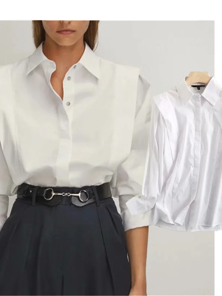 Autumn Blouse Women England High Street Vintage Pleated Loose Splicing White Casual Blusas Mujer De Moda 2020 Shirt Top
Autumn Blouse Women England High Street Vintage Pleated Loose Splicing White Casual Blusas Mujer De Moda 2020 Shirt Top