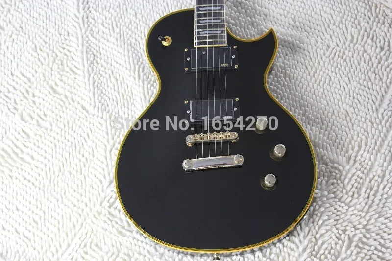 Лучшее Качество Custom Shop Стандартный винтажный матовый черный электрогитара