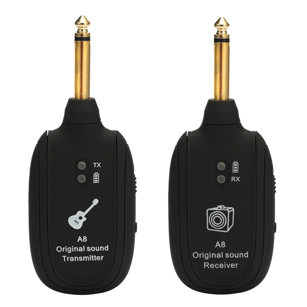 

A8 UHF Wireless Guitar Transmitter Receiver Set Guitar system 730mhz 50M Range for Electric Guitars Bass Violin