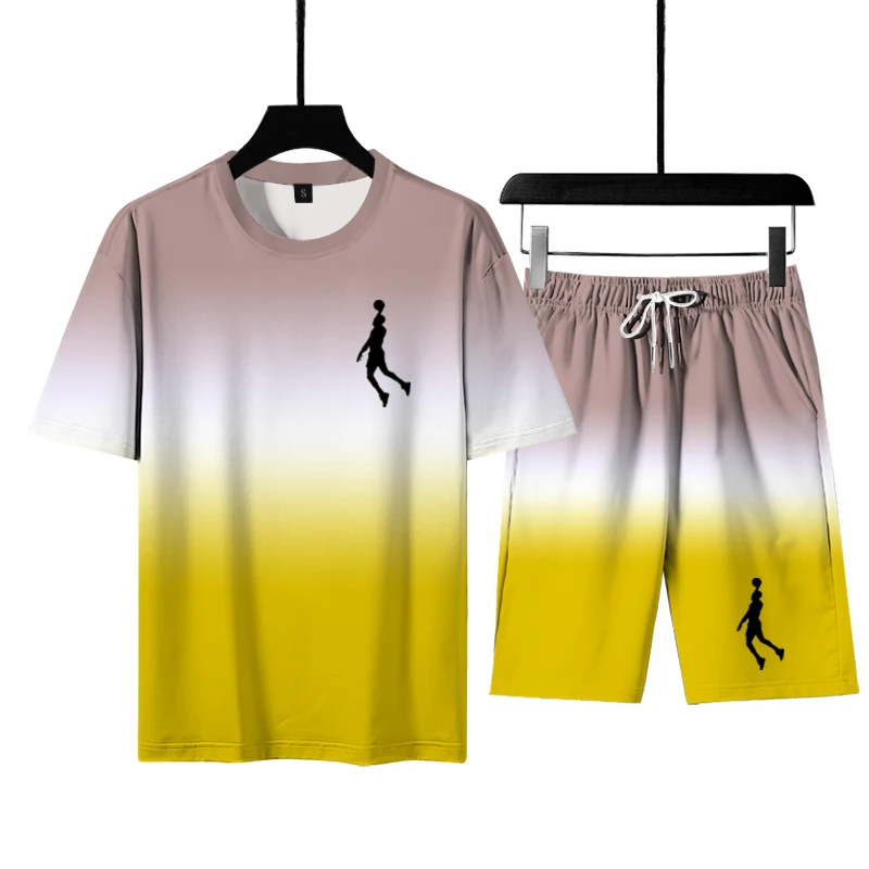 2021 printed T-shirt + Shorts Set trend summer men's sports fitness two piece T-shirt shorts men's training set
2021 printed T-shirt + Shorts Set trend summer men's sports fitness two piece T-shirt shorts men's training set