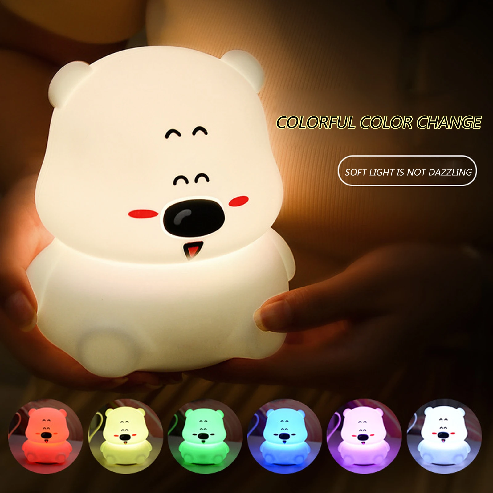 Светодиодный ночник Nursey 7 цветов, милый питомец, медведь для малышей, бесступенчатый сенсорный светильник с зарядкой от Usb, настольная лампа ...
Светодиодный ночник Nursey 7 цветов, милый питомец, медведь для малышей, бесступенчатый сенсорный светильник с зарядкой от Usb, настольная лампа ...