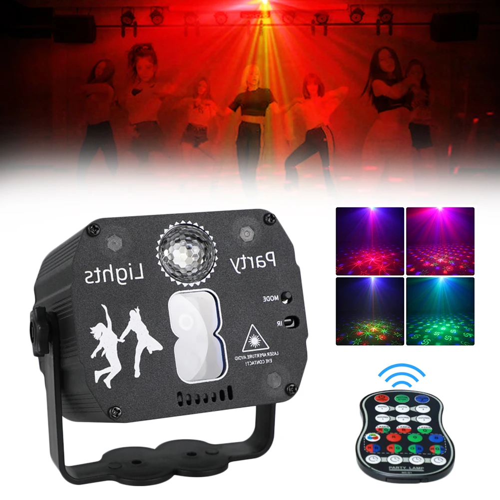 Mini Disco Light DJ LED 8 Lens Laser Stage Projector Red Blue Green Lamp USB Rechargeable Wedding Birthday Party DJ Lamp
Mini Disco Light DJ LED 8 Lens Laser Stage Projector Red Blue Green Lamp USB Rechargeable Wedding Birthday Party DJ Lamp