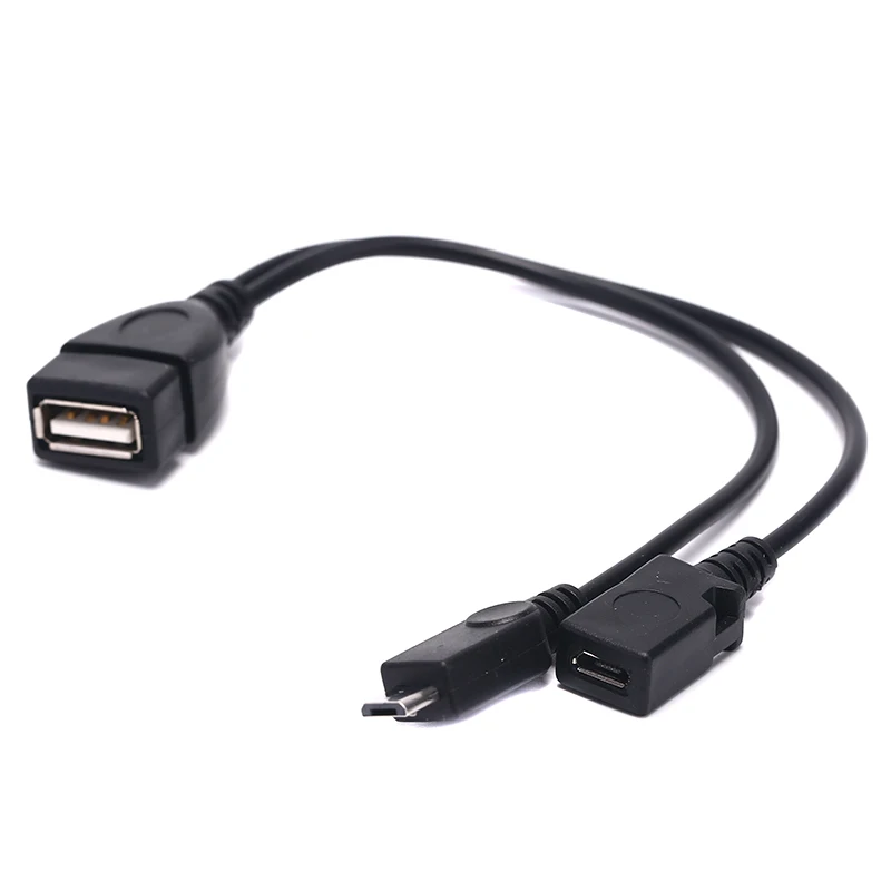 

USB 2.0 тип A мама 2 в 1 OTG микро USB главный и мощный Y-образный сплиттер USB адаптер к микро 5-контактному штыревому кабелю