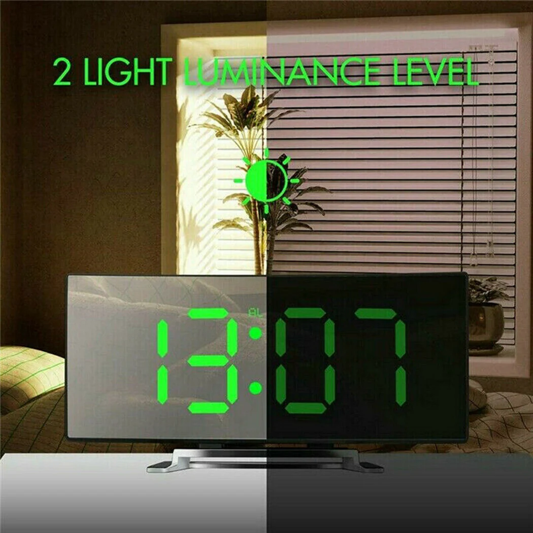 Display Alarm Clock Mirror Time Snooze Table Clock LED Digital Alarm Clock Bedroom Desktop Decoration Wake Up Clocks
Display Alarm Clock Mirror Time Snooze Table Clock LED Digital Alarm Clock Bedroom Desktop Decoration Wake Up Clocks