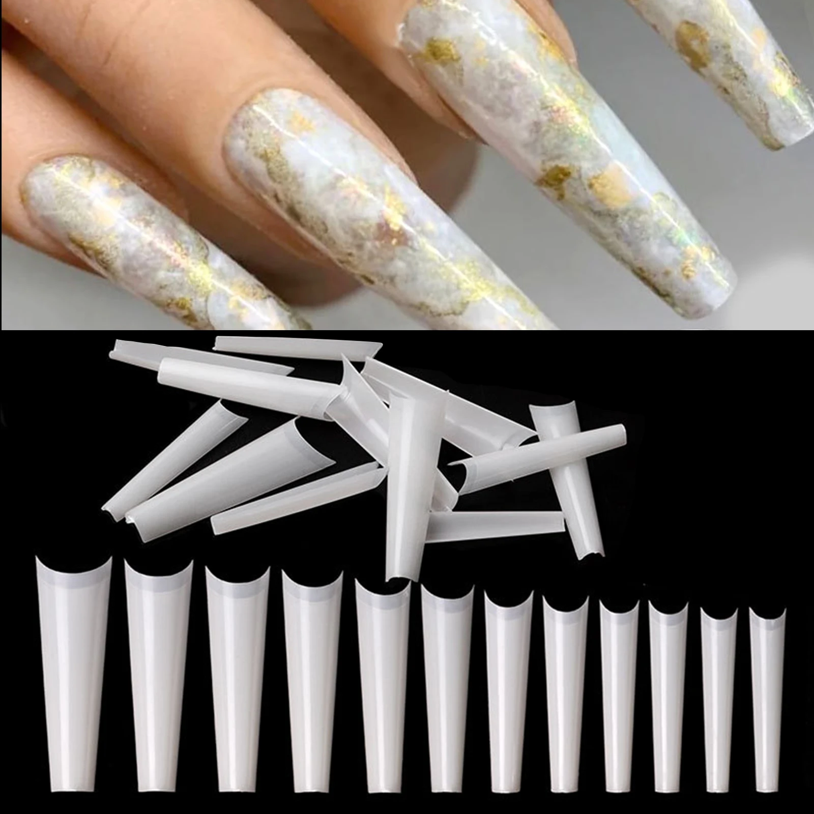 240Pcs /Box Natural Clear French Coffin False Nail Art Tips Acrylic UV Gel Nail Polish Fake Tips Manicure Tools
240Pcs /Box Natural Clear French Coffin False Nail Art Tips Acrylic UV Gel Nail Polish Fake Tips Manicure Tools