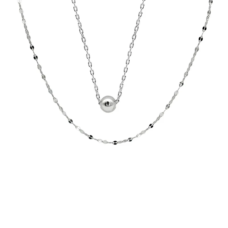 100% 925 Sterling Silver Choker Necklace Women Bead Double Layer Sequins Rose Gold Fine Jewelry Fashion Valentines Day Gift
100% 925 Sterling Silver Choker Necklace Women Bead Double Layer Sequins Rose Gold Fine Jewelry Fashion Valentines Day Gift