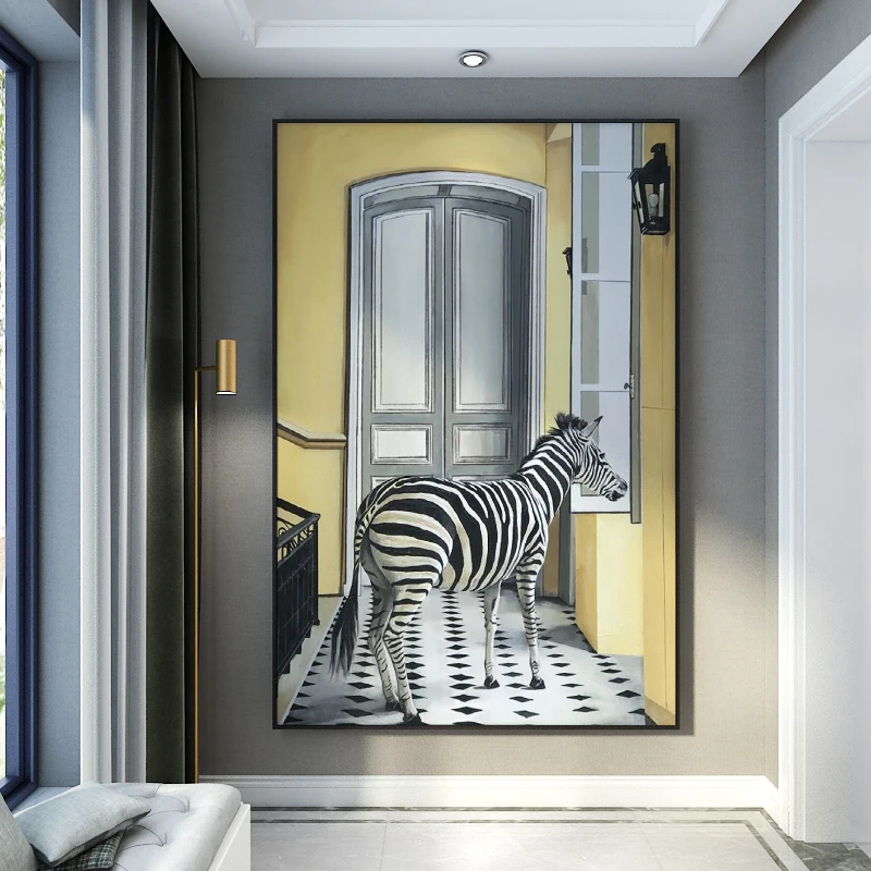 Nordic Animal Decorative Interior Painting Yellow House Zebra Poster and Canvas Print Wall Art Picture Living Room Home Decor
Nordic Animal Decorative Interior Painting Yellow House Zebra Poster and Canvas Print Wall Art Picture Living Room Home Decor
