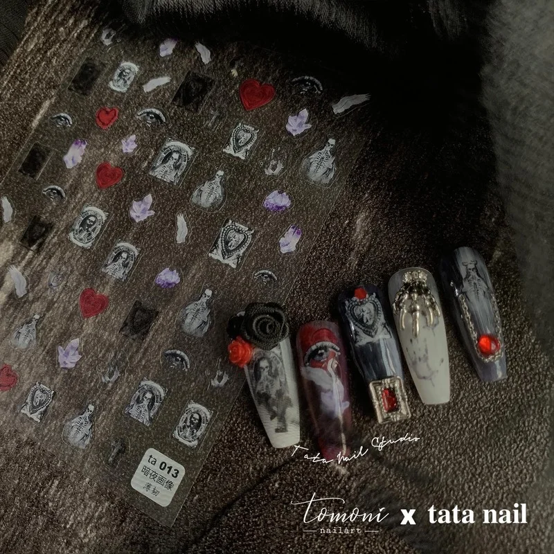 2021 Halloween Dark Tombstone Art Horror Series High Quality 5D Engraved Nail Stickers Nail Art Decorations Nail Decals Design
2021 Halloween Dark Tombstone Art Horror Series High Quality 5D Engraved Nail Stickers Nail Art Decorations Nail Decals Design