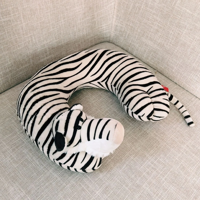 Симпатичная U-образная подушка в виде животного плюшевая игрушка лягушка тигр