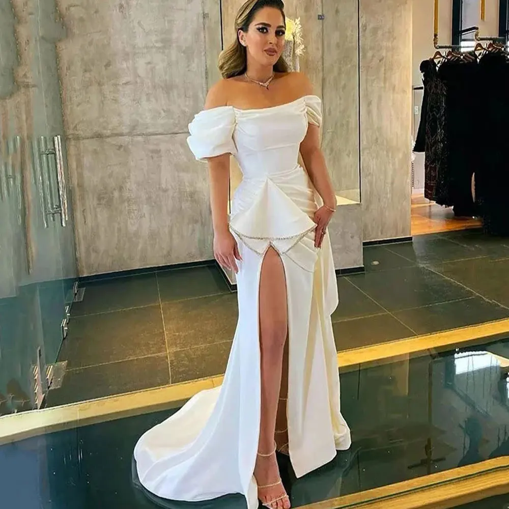 Вечерние платья цвета слоновой кости с горизонтальным вырезом, платье с юбкой-годе, открытыми плечами, открытой спиной и Боковым Разрезом, С...
Вечерние платья цвета слоновой кости с горизонтальным вырезом, платье с юбкой-годе, открытыми плечами, открытой спиной и Боковым Разрезом, С...