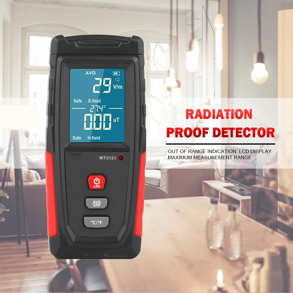 Electromagnetic Field Radiation Dosimeter Tester WT3121 Handheld EMF Meter LCD Electric Magnetic Dosimeter Computer
Electromagnetic Field Radiation Dosimeter Tester WT3121 Handheld EMF Meter LCD Electric Magnetic Dosimeter Computer