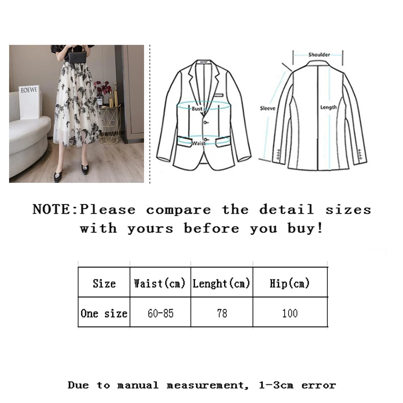 Vangull Butterfly Embroidery Lace Skirt Women Summer Elastic High Waist Mesh Skirt Lolita Style A-Line Party Mid- calf Skirts 
Vangull Butterfly Embroidery Lace Skirt Women Summer Elastic High Waist Mesh Skirt Lolita Style A-Line Party Mid- calf Skirts