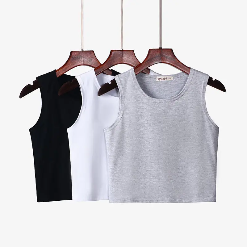Sexy Women Crop Top White Black Gray Cotton Tank Top Slim Fit Summer Casual Korea Streetwear Bustier Top Bottoming Shirt Singlet
Sexy Women Crop Top White Black Gray Cotton Tank Top Slim Fit Summer Casual Korea Streetwear Bustier Top Bottoming Shirt Singlet