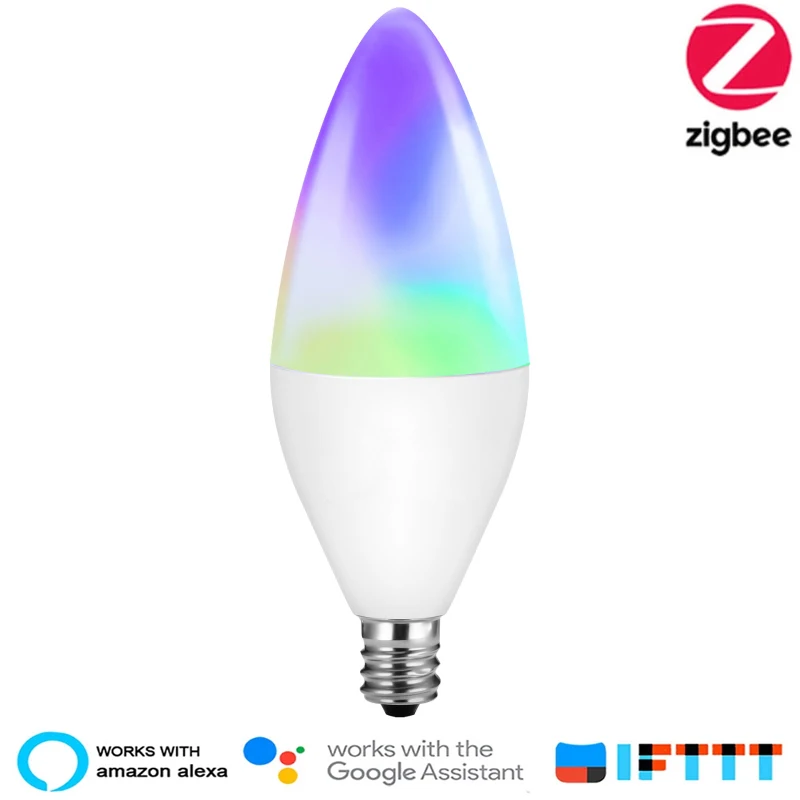 Zigbee Direct Connect Smart Bulb Candle Light Remote Voice Control Alexa SmartThings 4.5W Dimmable Bulb 100-260V Timer Lamp
Zigbee Direct Connect Smart Bulb Candle Light Remote Voice Control Alexa SmartThings 4.5W Dimmable Bulb 100-260V Timer Lamp