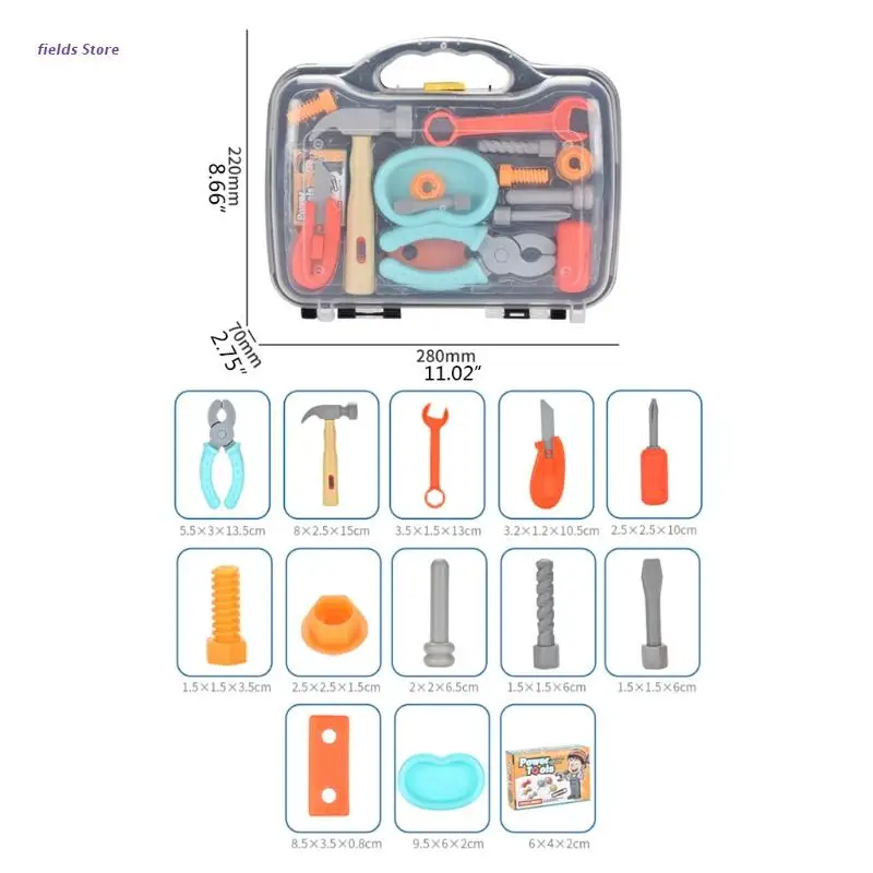 For Kids Portable Kids Toy Tool Set Realistic Kids Construction Toy Include Drill, Sander Toy, Handsaw and Screw Toy
For Kids Portable Kids Toy Tool Set Realistic Kids Construction Toy Include Drill, Sander Toy, Handsaw and Screw Toy