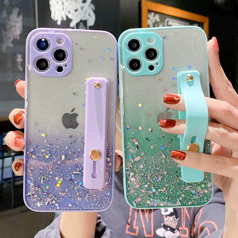 Shining Glitter Wrist Strap Phone Case For iPhone 12Pro Max 11 XR XS Max X 7 8 Plus 12MIni 11 Pro Camera Protection Clear Cover
Shining Glitter Wrist Strap Phone Case For iPhone 12Pro Max 11 XR XS Max X 7 8 Plus 12MIni 11 Pro Camera Protection Clear Cover