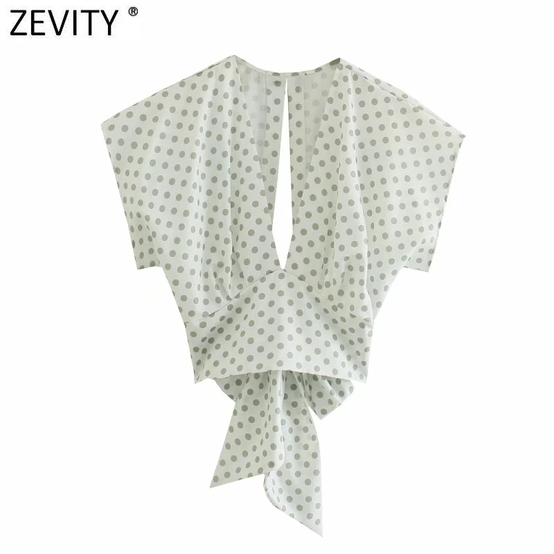 Женская короткая блузка Zevity, в горошек, с V-образным вырезом, с разрезом на спине, с бантом, LS9555
Женская короткая блузка Zevity, в горошек, с V-образным вырезом, с разрезом на спине, с бантом, LS9555