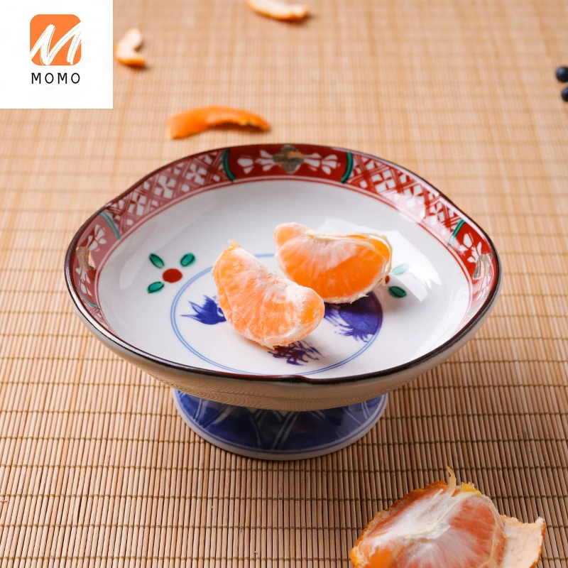 Japanese-Style Creative Tableware High-Leg Ceramic Decals Container Front Dish High Table Small Dish Multi-Purpose Pastry Plate 
Japanese-Style Creative Tableware High-Leg Ceramic Decals Container Front Dish High Table Small Dish Multi-Purpose Pastry Plate