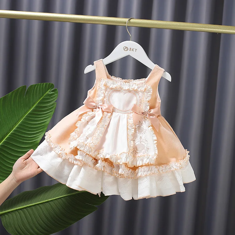 Summer Baby Girls Sweet Bowknot Lace Lolita Cloths Infants A-line Brim Party Vintage Princess Dress Kids
Summer Baby Girls Sweet Bowknot Lace Lolita Cloths Infants A-line Brim Party Vintage Princess Dress Kids