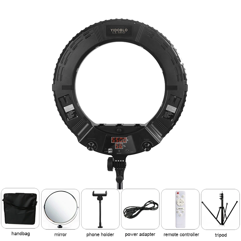 Selfie Ring Light Lamps with Tripod 18Inch Yidoblo LX-480D Bi-color USB Supply Video Studio Light for Tiktok Youtube Vlog Light
Selfie Ring Light Lamps with Tripod 18Inch Yidoblo LX-480D Bi-color USB Supply Video Studio Light for Tiktok Youtube Vlog Light