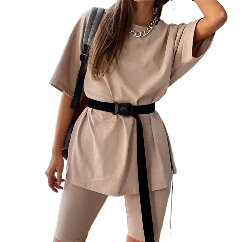 2pc/1set summer Casual Solid Women's Two-Piece Suit With Belt Home Loose Sportswear Fashion homwWear Free Shipping
2pc/1set summer Casual Solid Women's Two-Piece Suit With Belt Home Loose Sportswear Fashion homwWear Free Shipping